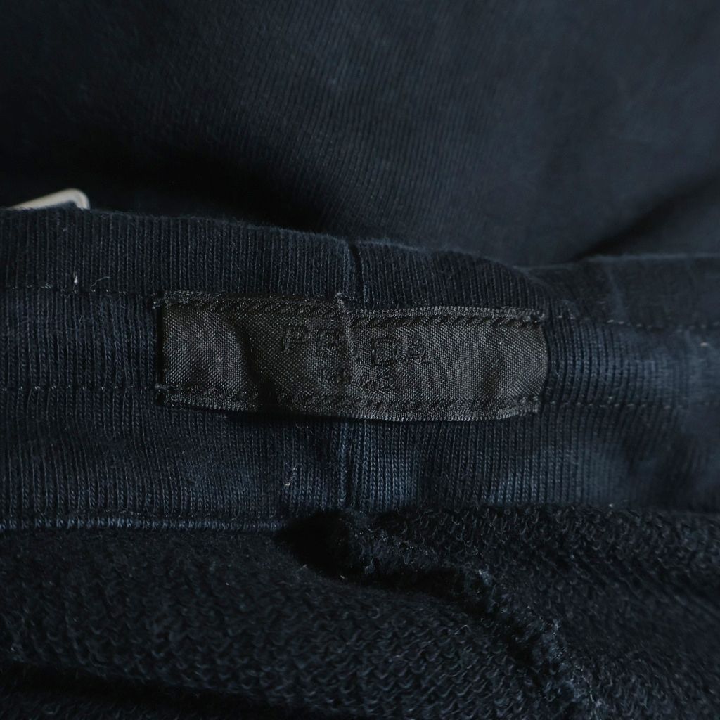 Prada Back Triangle Logo Print Nylon Pocket Sweatshirt Pants Black — view 6