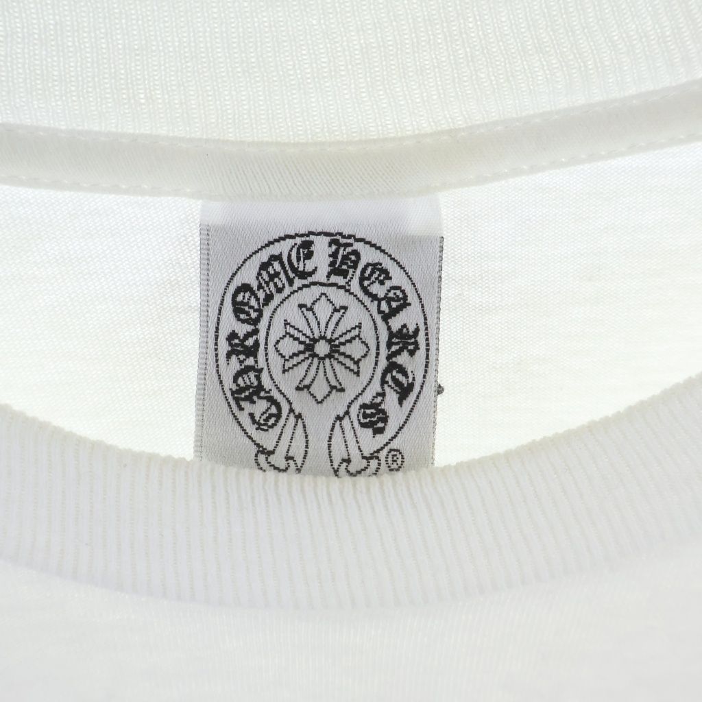 Chrome Hearts Vintage Back Scroll Label Crew Neck Long Sleeve T-Shirt White — view 7