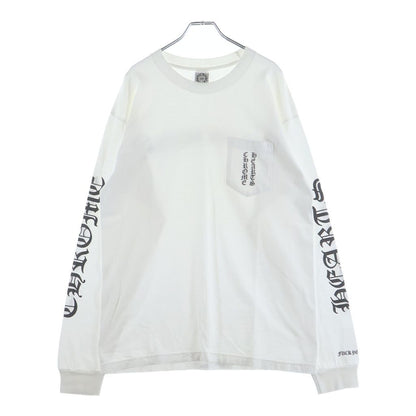 Chrome Hearts Vintage Back Scroll Label Crew Neck Long Sleeve T-Shirt White — view 2