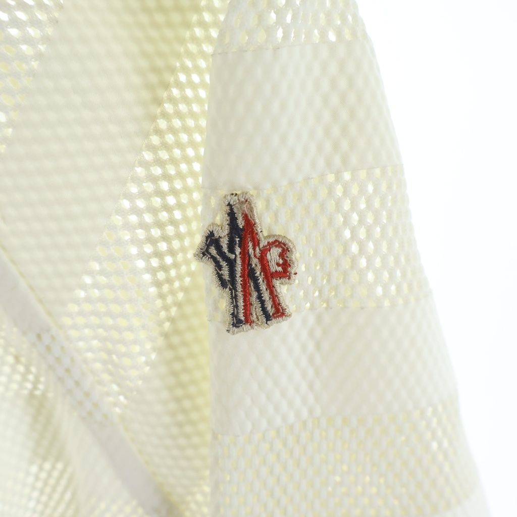 Moncler Camlez Jacket Mesh Border Hoodie Zip Up White — view 6
