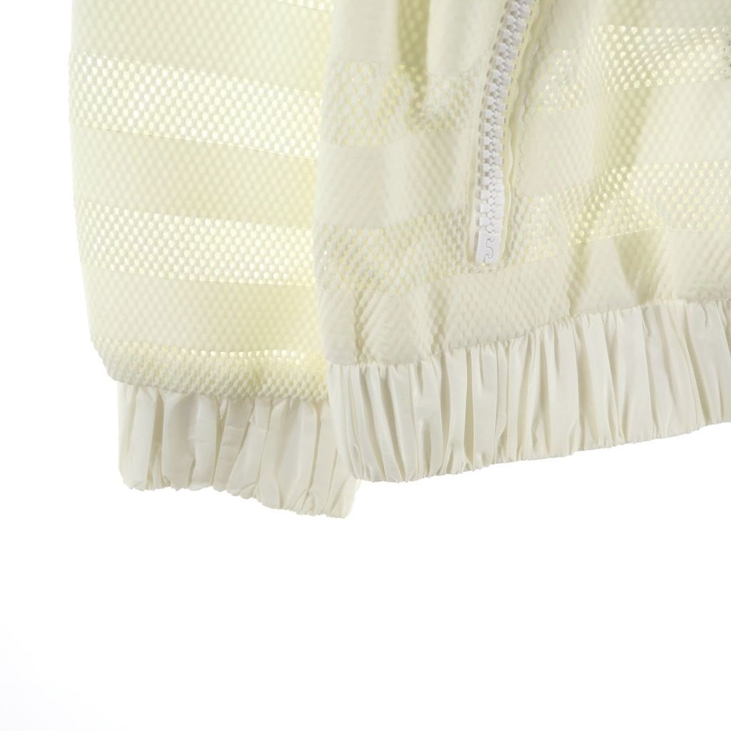 Moncler Camlez Jacket Mesh Border Hoodie Zip Up White — view 5