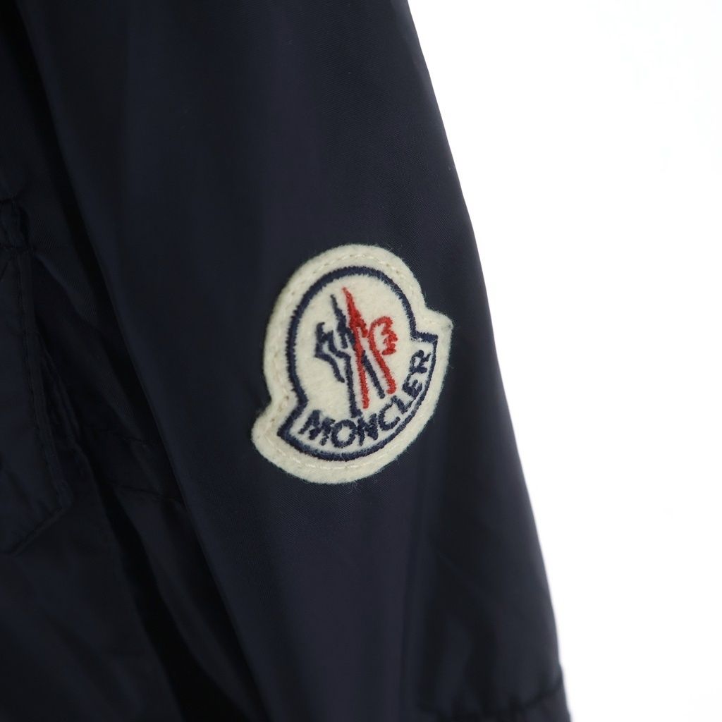Moncler Levens Giubbotto Logo Patch Nylon Jacket Navy — view 5