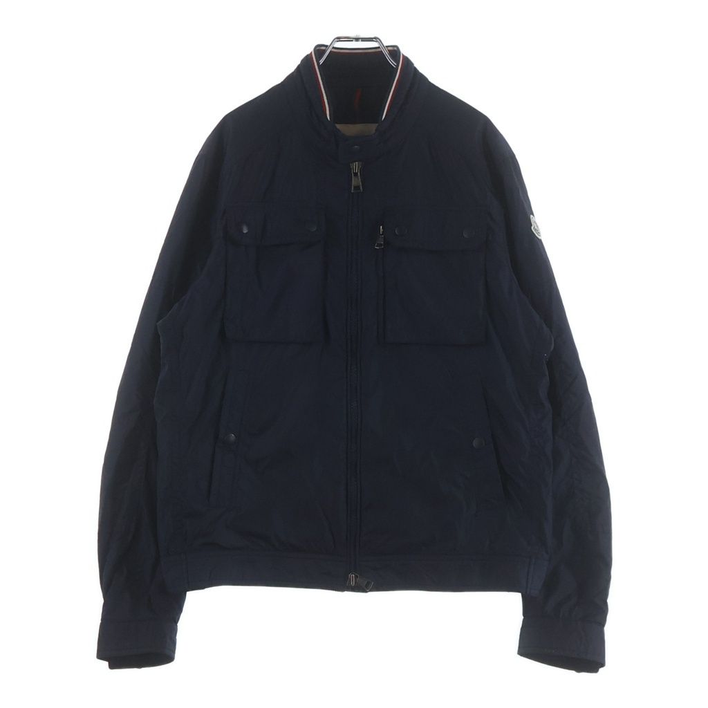 Moncler Levens Giubbotto Logo Patch Nylon Jacket Navy
