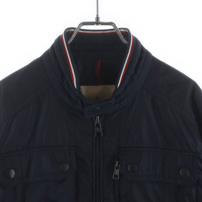 Moncler Levens Giubbotto Logo Patch Nylon Jacket Navy — view 3