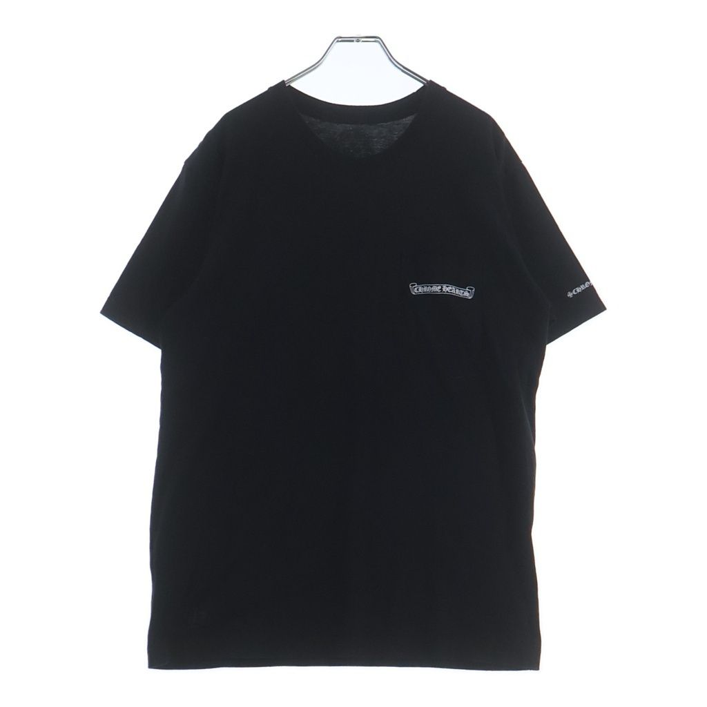 Chrome Hearts CH T-Shirt Scroll Label Print Pocket Short Sleeve Black — view 2