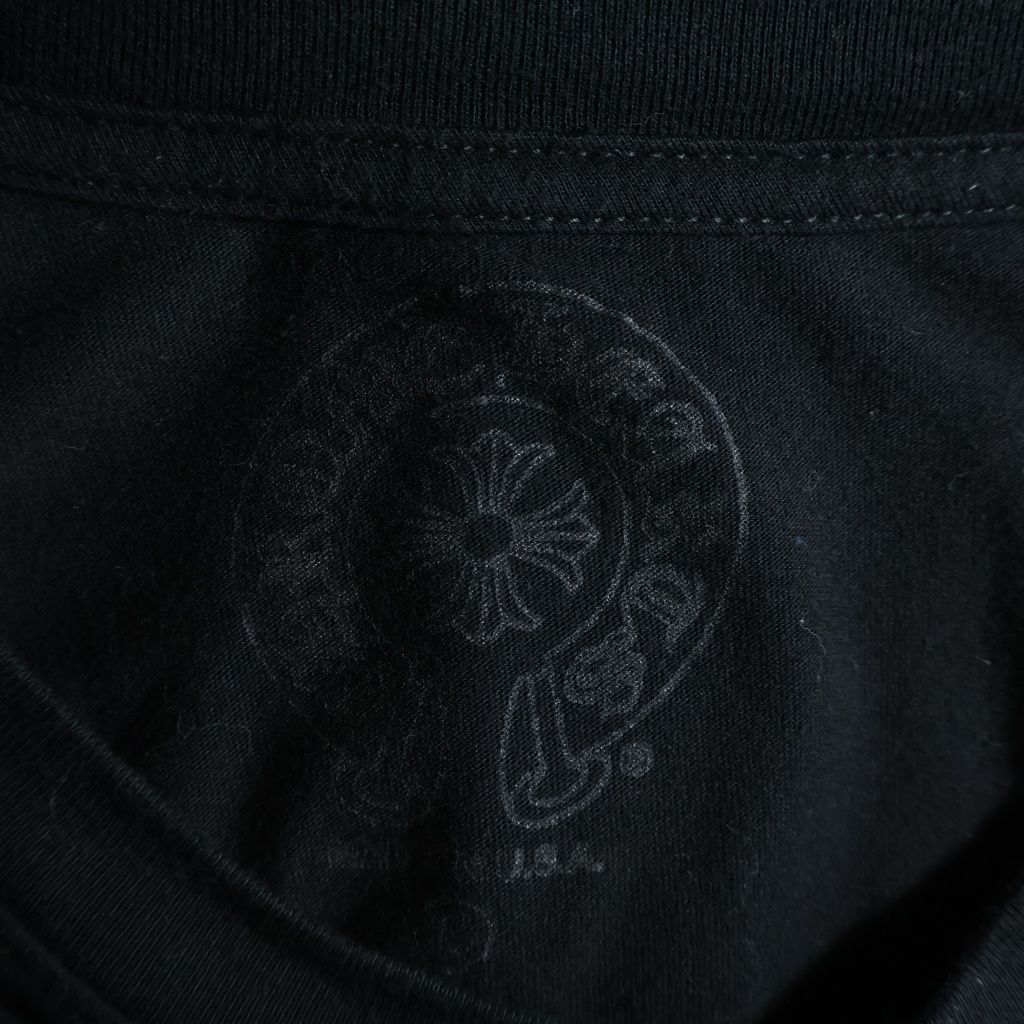 Chrome Hearts CH T-Shirt Scroll Label Print Pocket Short Sleeve Black — view 7