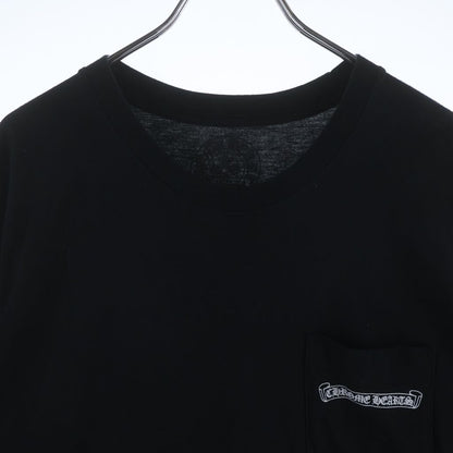 Chrome Hearts CH T-Shirt Scroll Label Print Pocket Short Sleeve Black — view 3