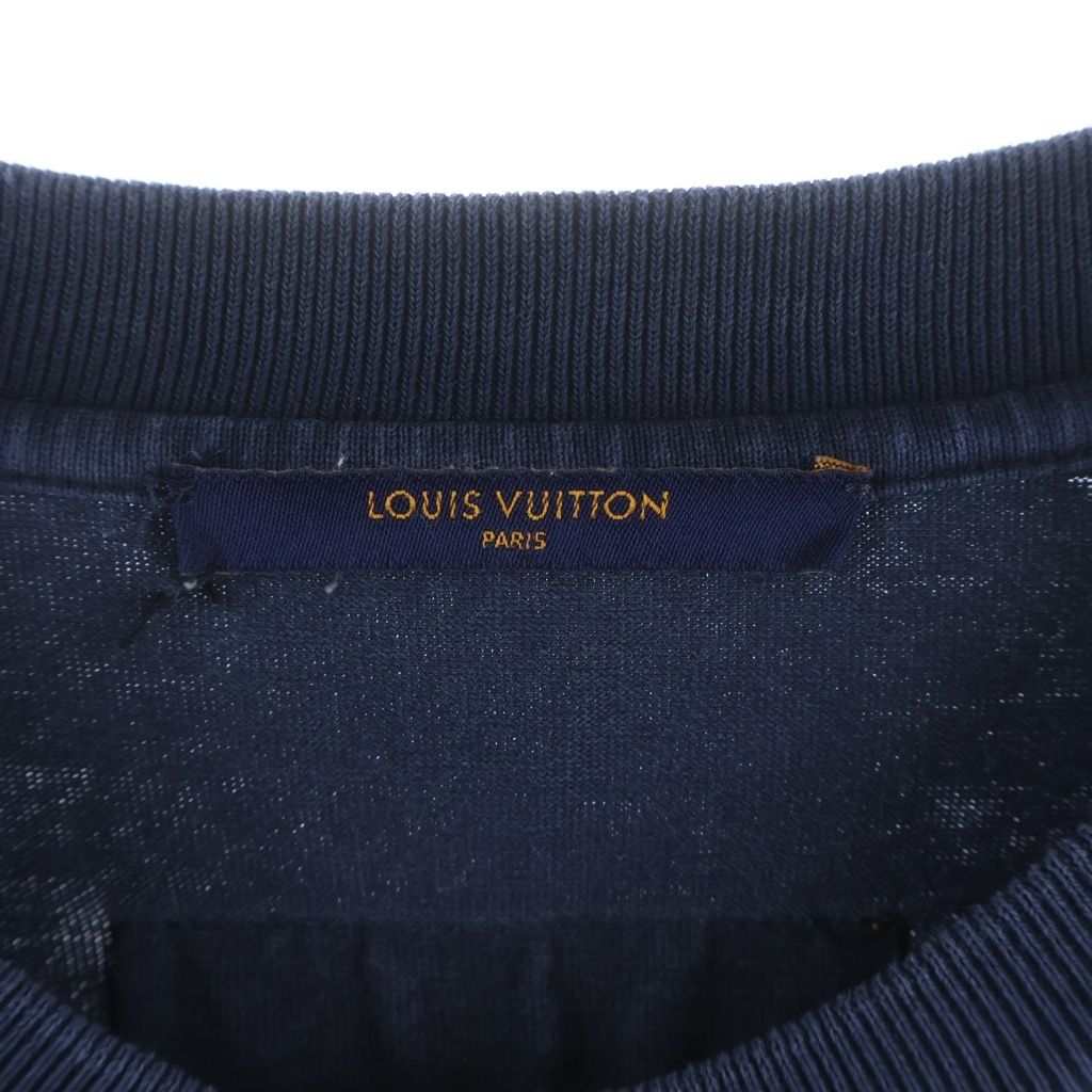 Louis Vuitton Inside Out Crew Neck Long Sleeve T-Shirt Long T Jyn Navy — view 6