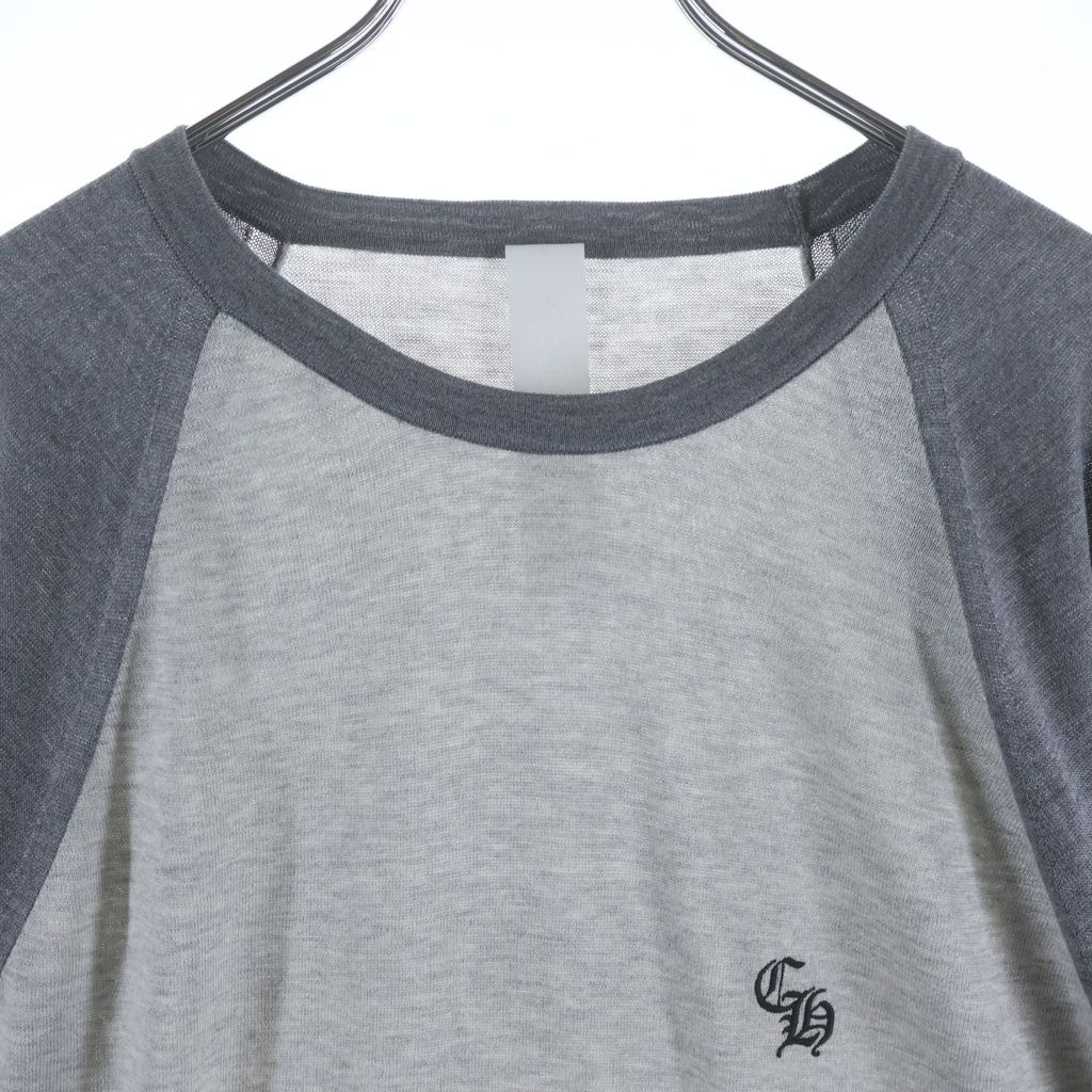 Chrome Hearts Not Raglan T-Shirt with Cross Patch Gray — view 3