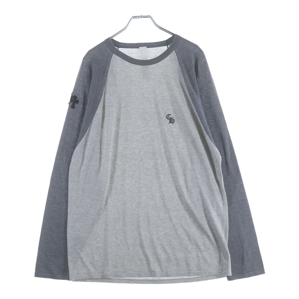 Chrome Hearts Not Raglan T-Shirt with Cross Patch Gray