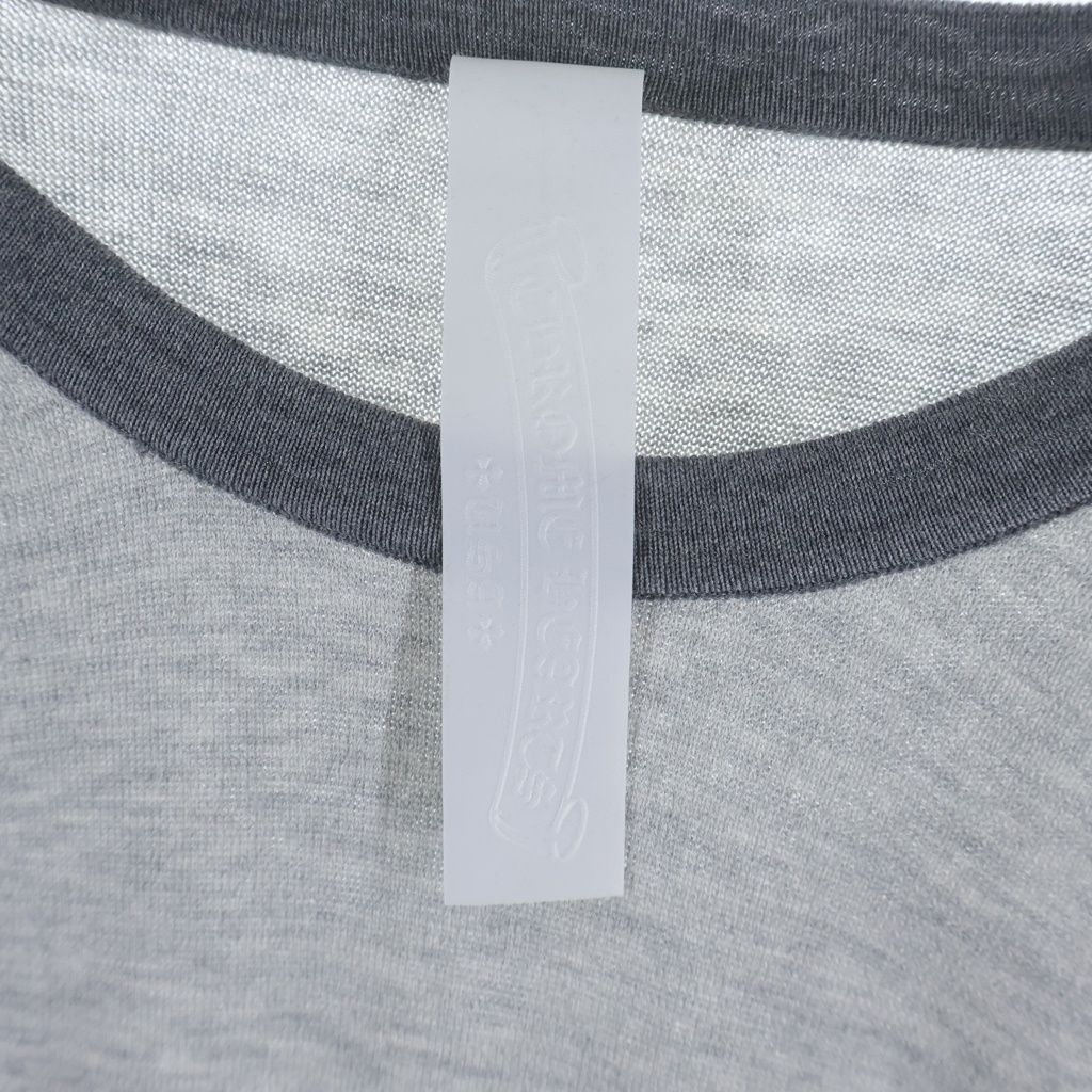 Chrome Hearts Not Raglan T-Shirt with Cross Patch Gray — view 7