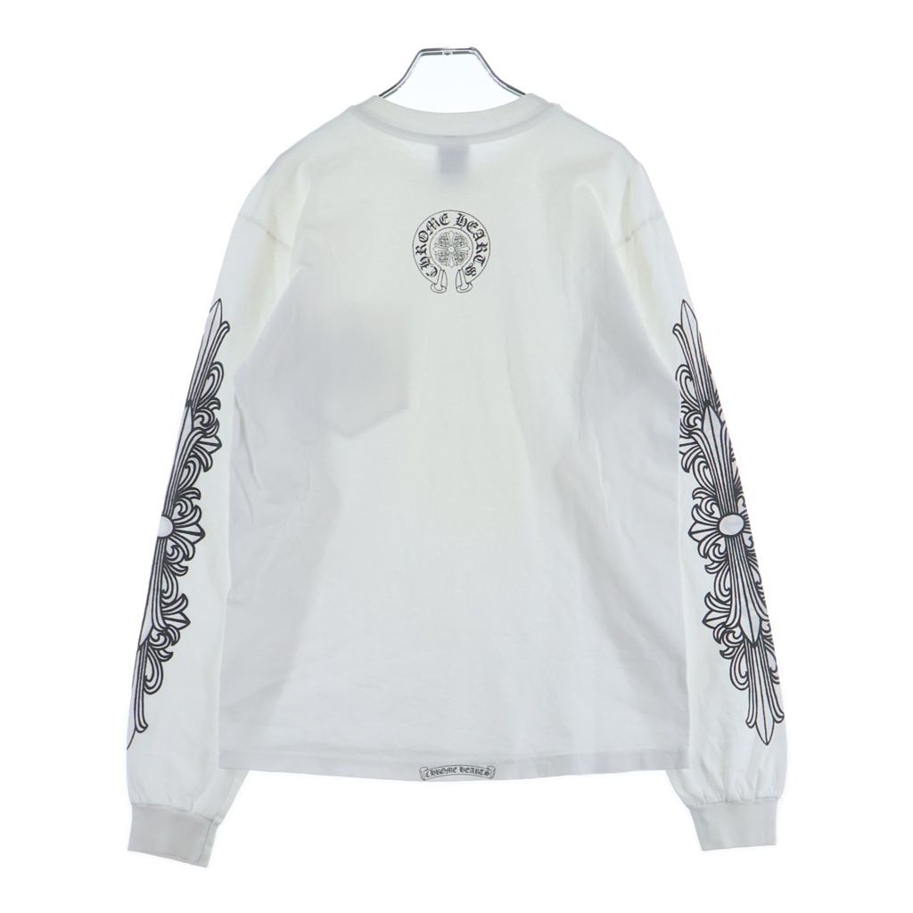 Chrome Hearts Vintage L S Tee Embroidery Sleeve Floral Print Back Horse Shoe — view 2