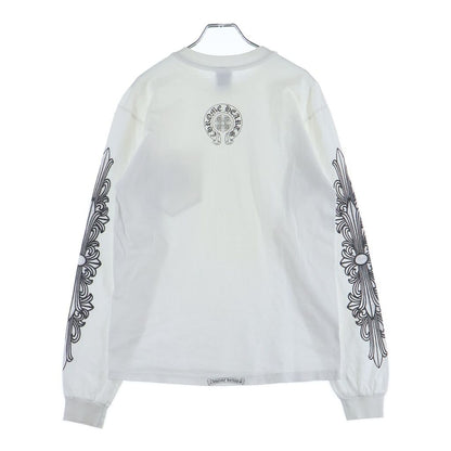 Chrome Hearts Vintage L S Tee Embroidery Sleeve Floral Print Back Horse Shoe — view 2