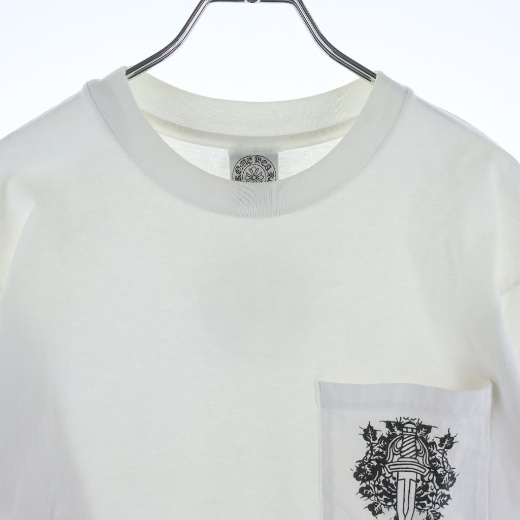 Chrome Hearts Vintage L S Tee Embroidery Sleeve Floral Print Back Horse Shoe — view 3