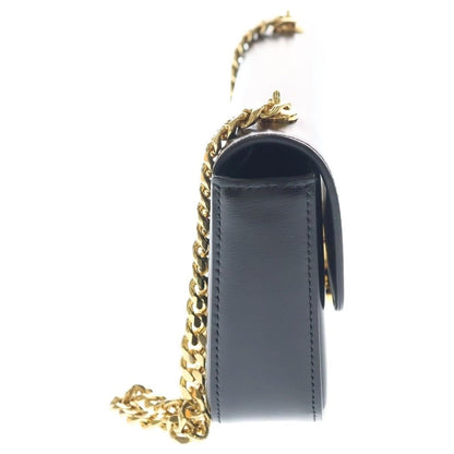 Celine Trio Chain Shoulder Bag Black Leather Gold — view 3