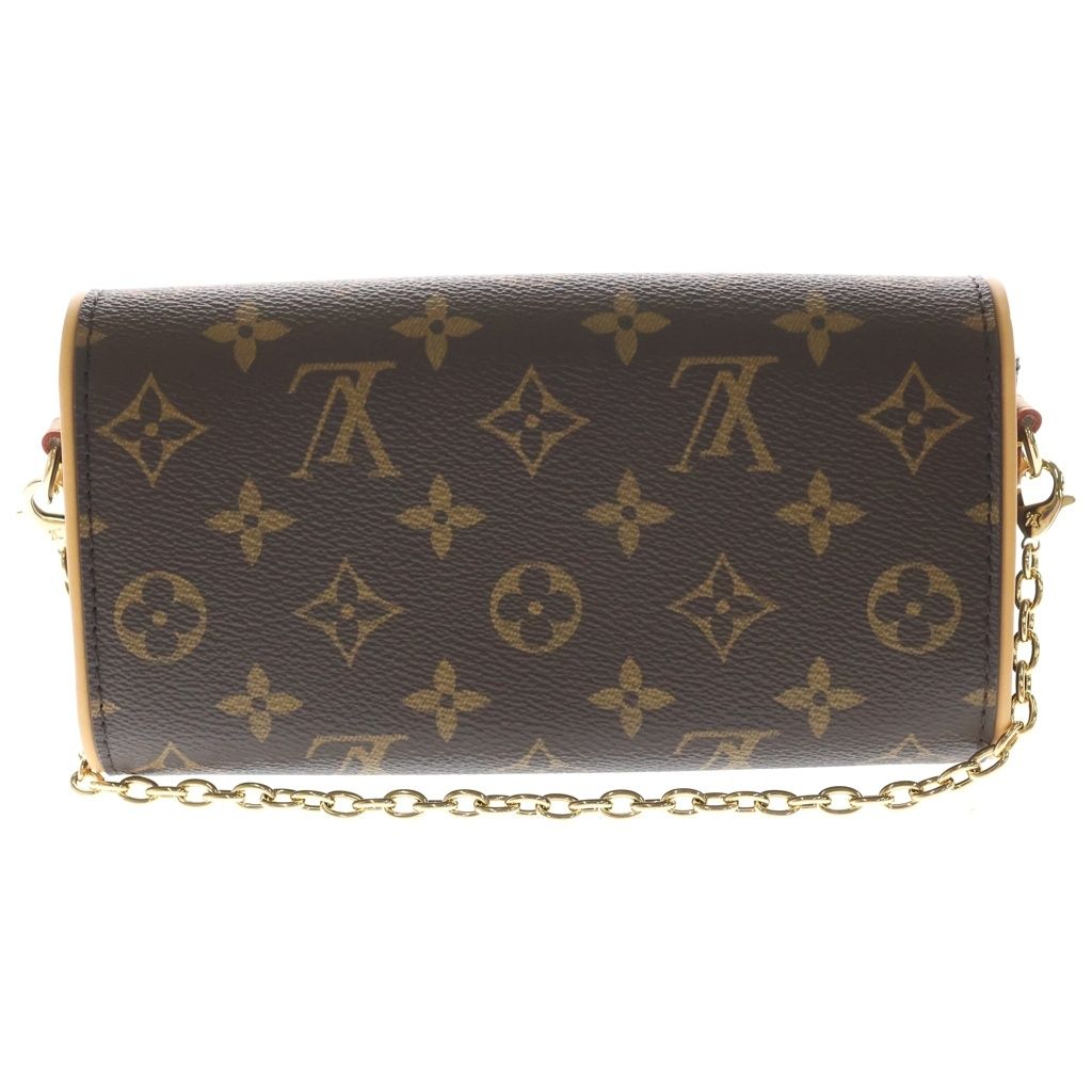 Louis Vuitton Monogram Pochette Kamiyu Brown Shoulder Bag Chain Leather Gold — view 2