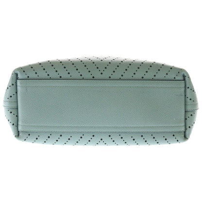 Chanel Stitch Tote Light Green Leather Silver — view 4