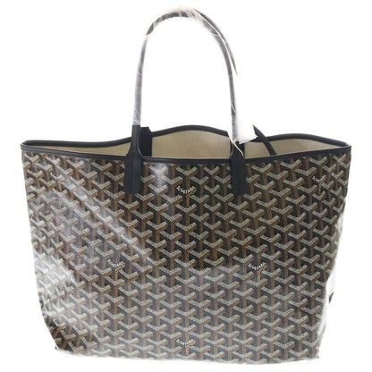 Goyard Saint Louis PM Canvas Leather Tote Black Brown