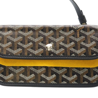Goyard Saint Louis PM Canvas Leather Tote Black Brown — view 6