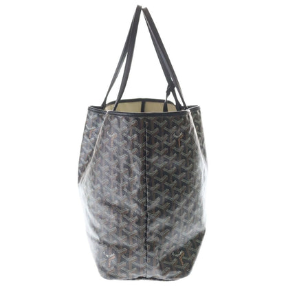 Goyard Saint Louis PM Canvas Leather Tote Black Brown — view 3