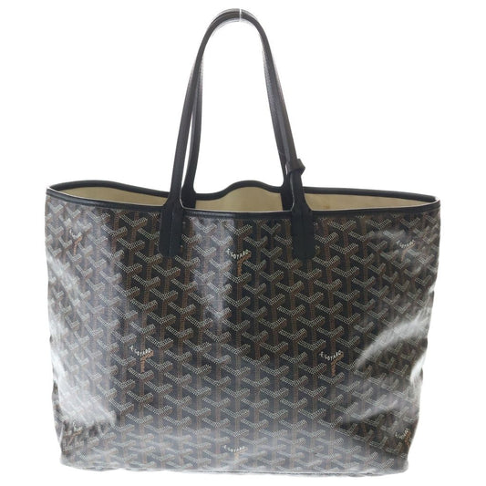 Goyard Saint Louis PM Canvas Leather Tote Black Brown