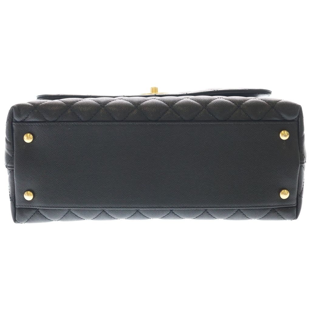 Chanel Coco Handle 29 2-Way Chain Shoulder Bag Black Caviar Leather Gold — view 4