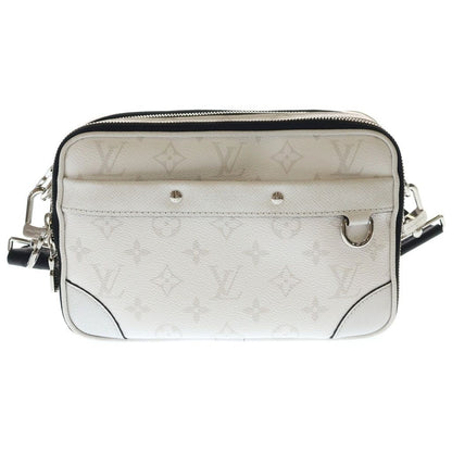 Louis Vuitton Alpha Messenger Taigarama Monogram Leather Shoulder Bag Silver