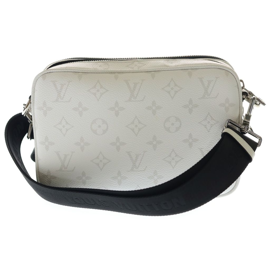 Louis Vuitton Alpha Messenger Taigarama Monogram Leather Shoulder Bag Silver — view 2