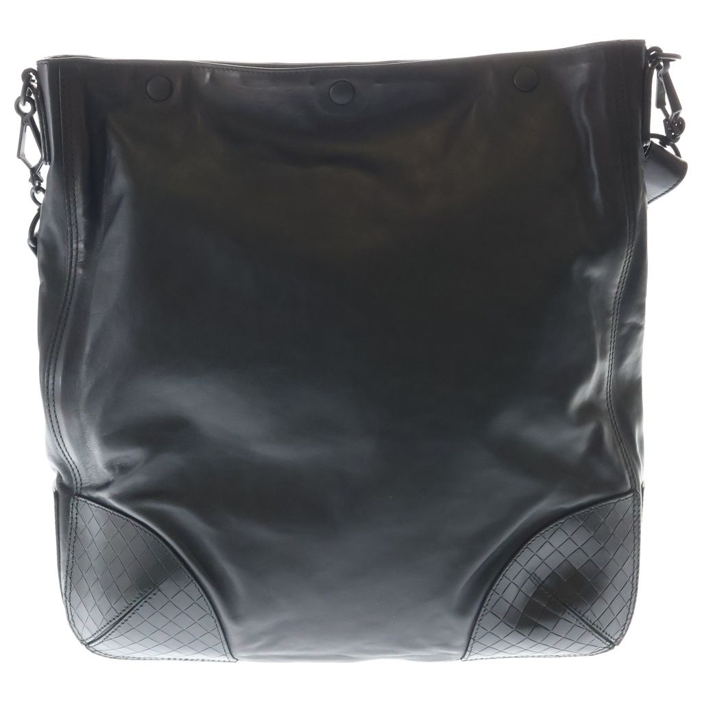 Bottega Veneta Intrecciato Shoulder Back Black Leather