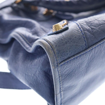 Balenciaga Giant City 2-Way Shoulder Bag Blue Leather Pink Gold — view 6