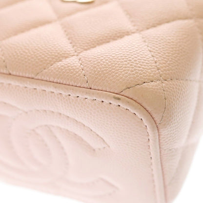 Chanel Mini Vanity Chain Shoulder Bag Pink Caviar Leather Gold — view 6