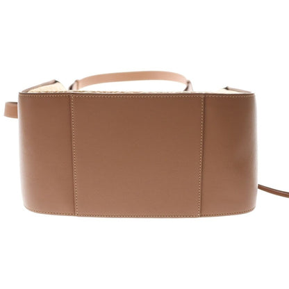 Loewe Hammock Small Shoulder Bag Brown Leather Canvas Gold — view 4