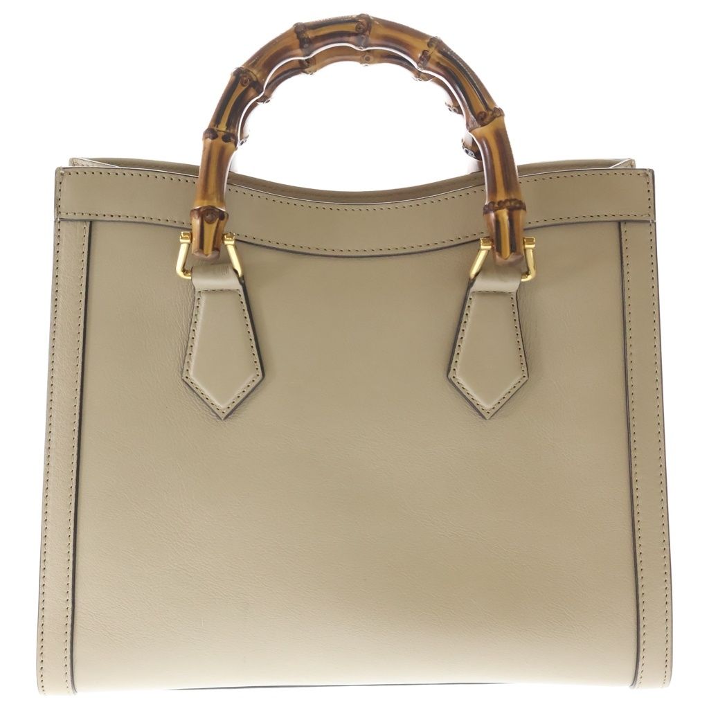 Gucci Diana Bamboo GG Marmont Leather 2-Way Bag Gold Beige — view 2