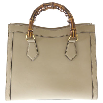 Gucci Diana Bamboo GG Marmont Leather 2-Way Bag Gold Beige — view 2