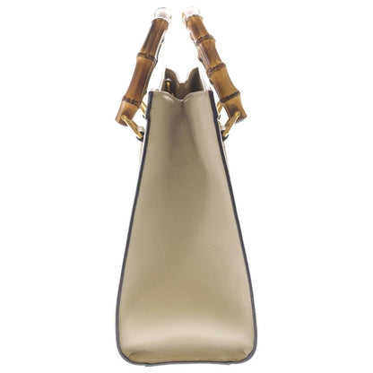 Gucci Diana Bamboo GG Marmont Leather 2-Way Bag Gold Beige — view 3