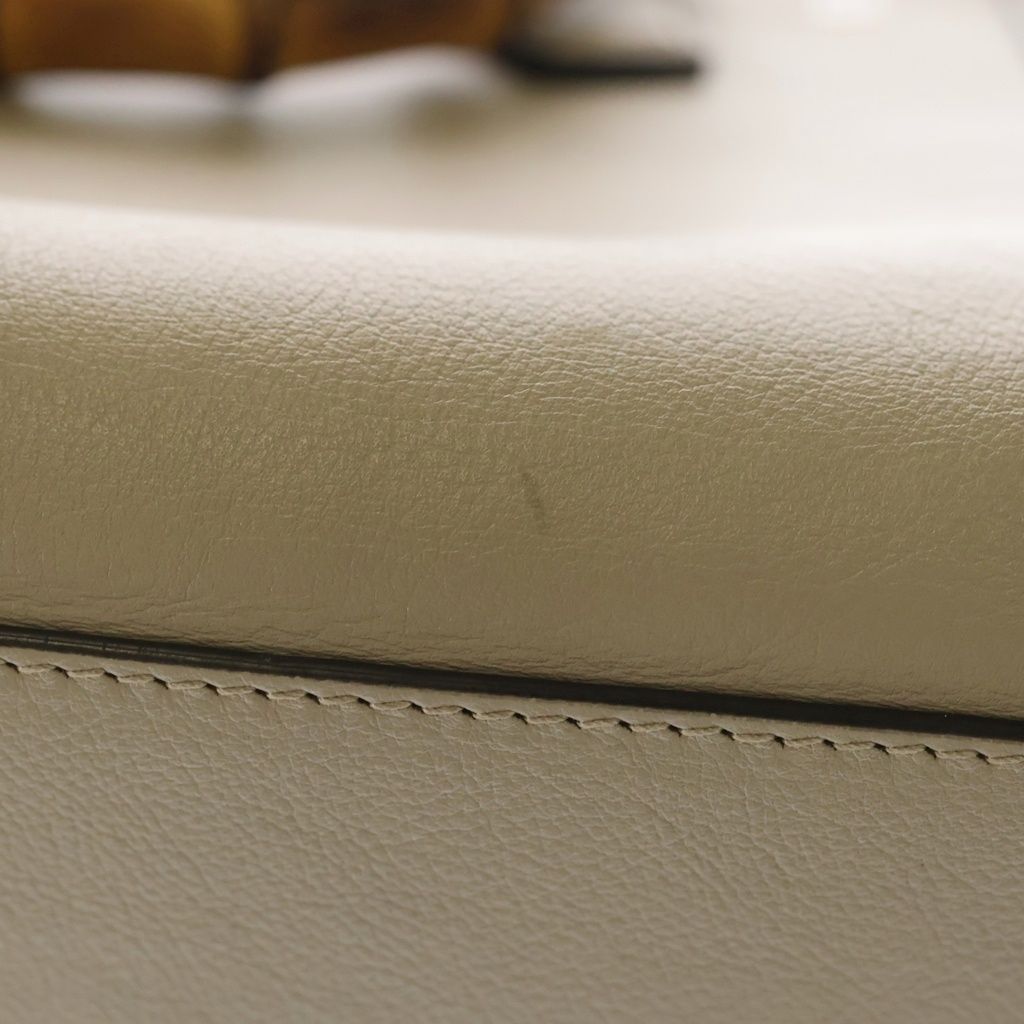 Gucci Diana Bamboo GG Marmont Leather 2-Way Bag Gold Beige — view 6