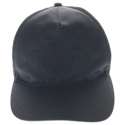 Prada Logo Embroidery Nylon Cap Black — view 4