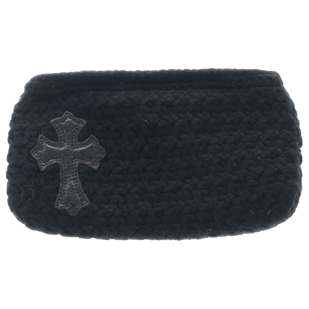 Chrome Hearts Cashmere Zpr Chg Purse Change Pass Crochet Wallet with Cross