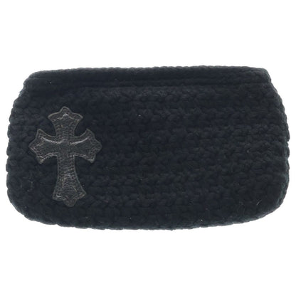 Chrome Hearts Cashmere Zpr Chg Purse Change Pass Crochet Wallet with Cross