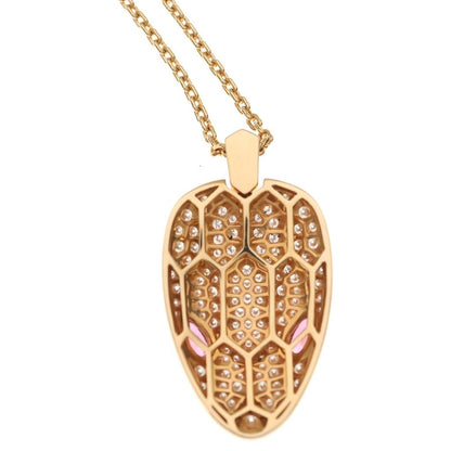 Bvlgari Serpenti Sedutto Ri Necklace Diamond Rubellite Pink Gold — view 5