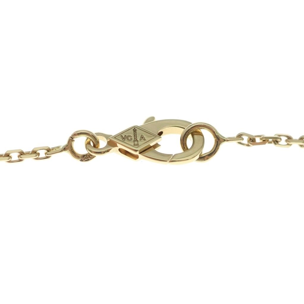 Van Cleef & Arpels Vintage Alhambra Necklace Mother of Pearl Yellow Gold — view 4