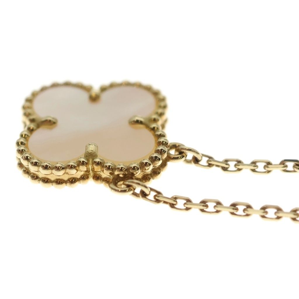 Van Cleef & Arpels Vintage Alhambra Necklace Mother of Pearl Yellow Gold — view 5