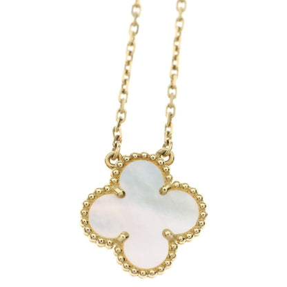 Van Cleef & Arpels Vintage Alhambra Necklace Mother of Pearl Yellow Gold — view 3