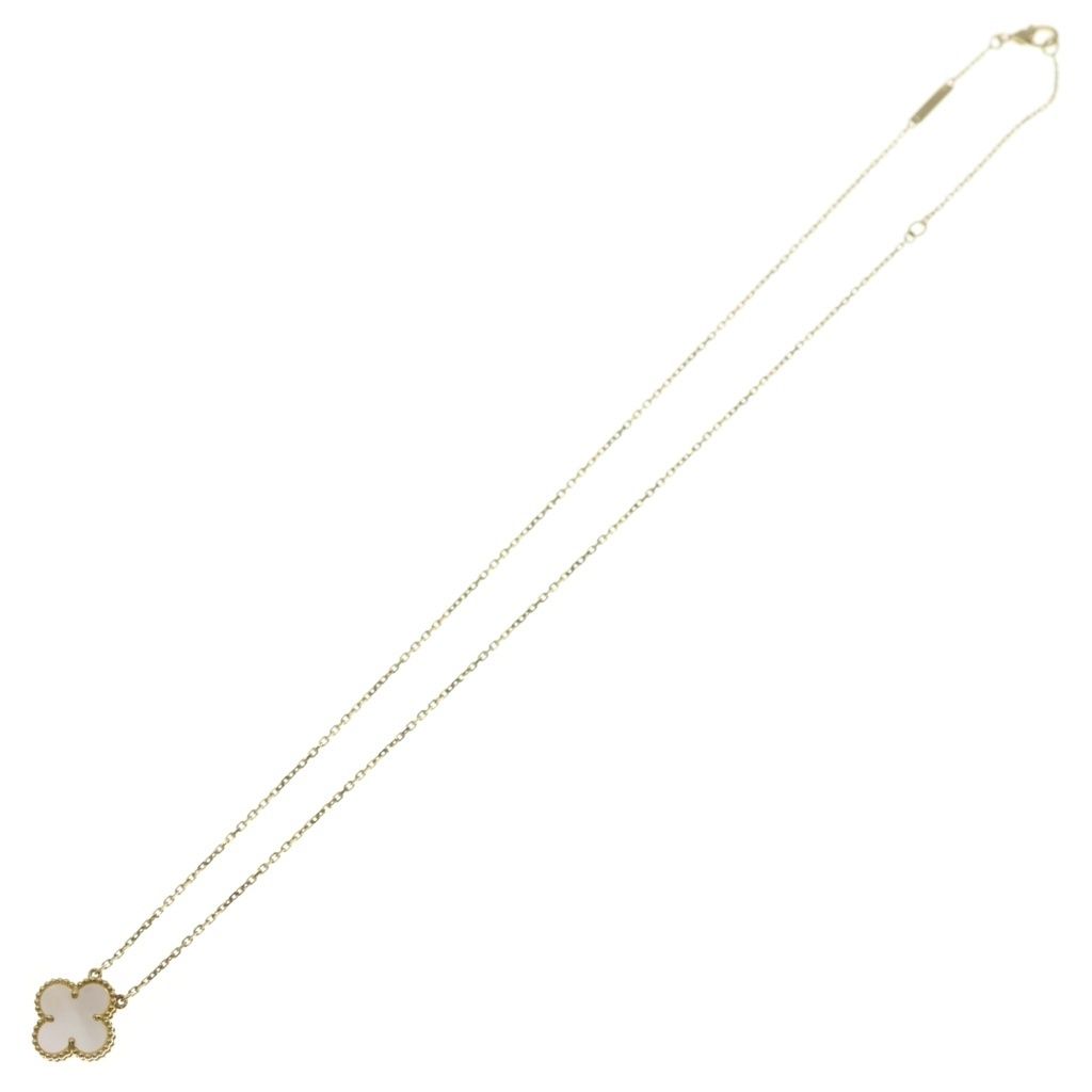 Van Cleef & Arpels Vintage Alhambra Necklace Mother of Pearl Yellow Gold — view 2