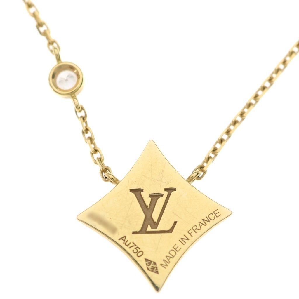Louis Vuitton Star Blossom BB Necklace Onyx Yellow Gold — view 5