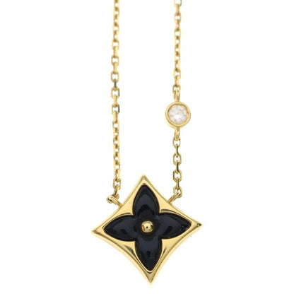 Louis Vuitton Star Blossom BB Necklace Onyx Yellow Gold — view 3