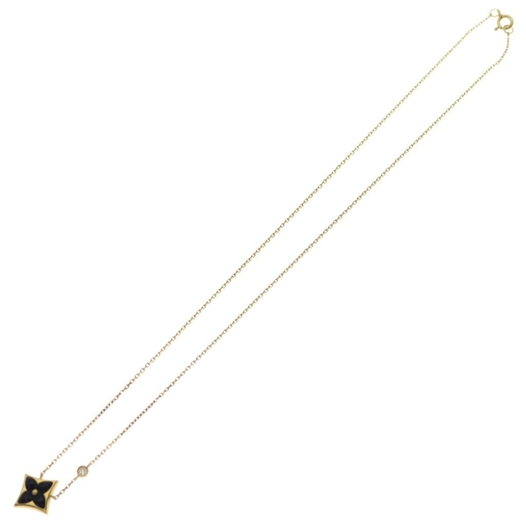 Louis Vuitton Star Blossom BB Necklace Onyx Yellow Gold — view 2