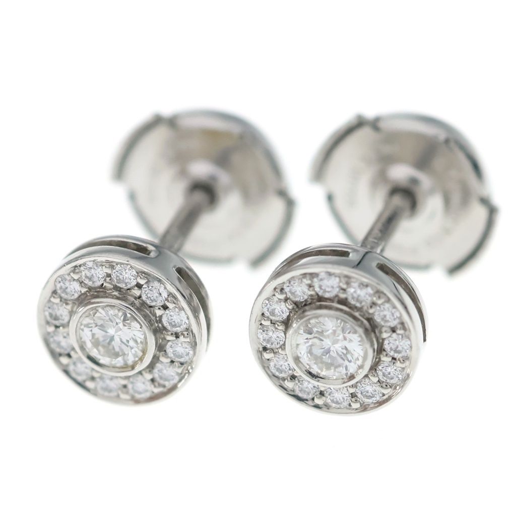 Tiffany & Co Satto Mini Earrings Silver Diamond