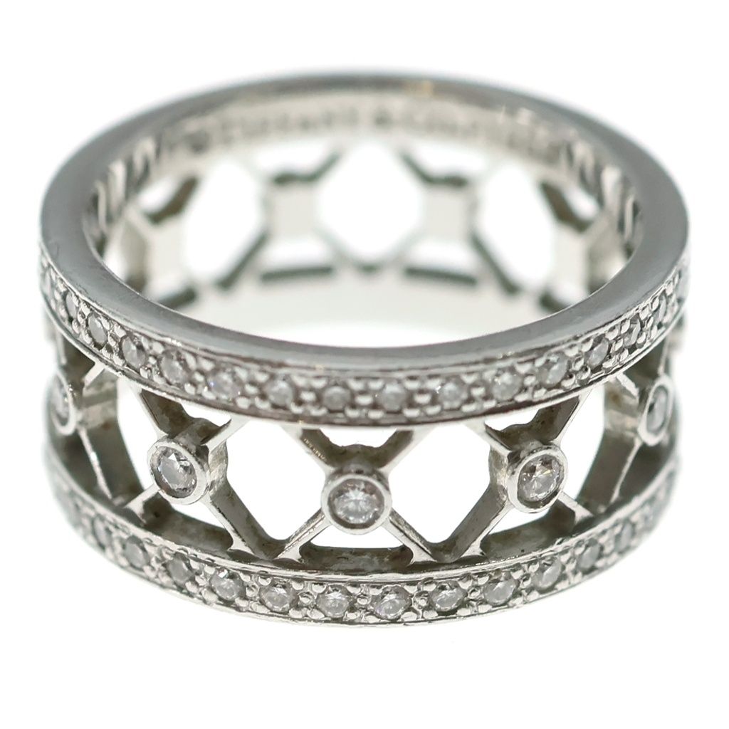 Tiffany & Co Vore Ring Full Eternity Diamond Silver