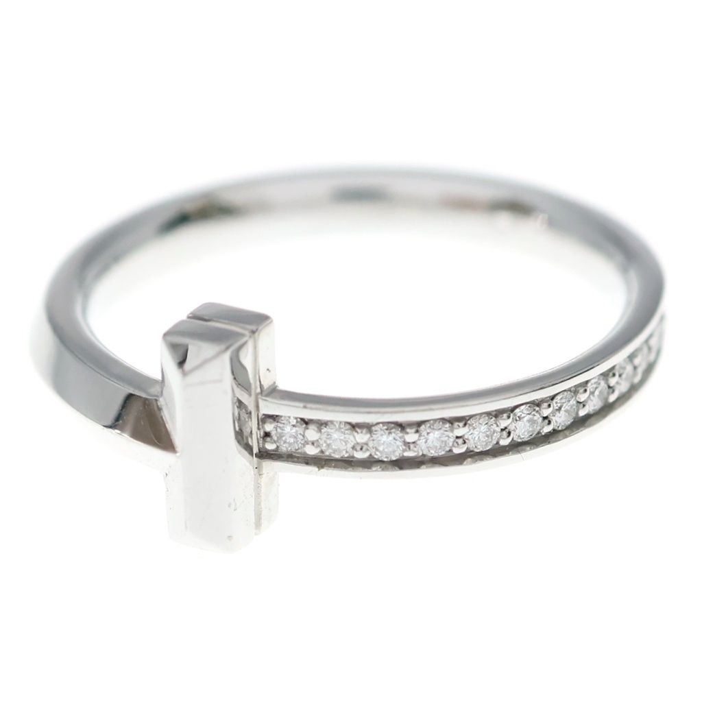 Tiffany & Co T One Narrow Diamond Ring Silver
